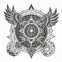 Eagle chakra tattoo design idea