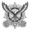 Eagle chakra tattoo design idea