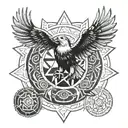 Eagle chakra tattoo design idea