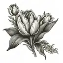 tulip flower tattoo design idea