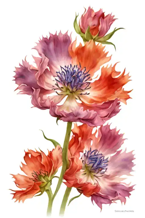 cornflowers tattoo design idea