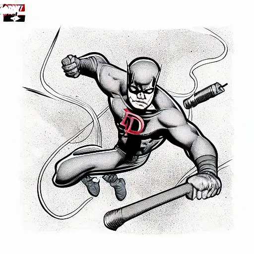 daredevil comics tattoo design idea