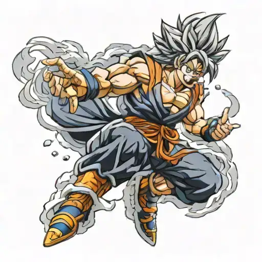 goku ultra instinct tattoo design idea