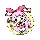 ribbon with charms tattoo design idea