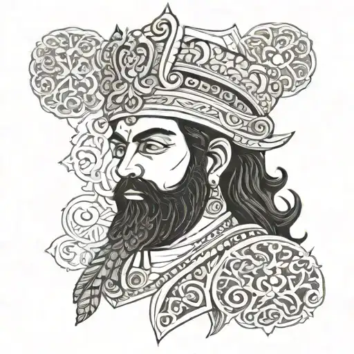 persian king cyrus tattoo design idea