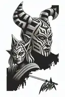 Ahsoka Tano and Darth Maul tattoo design idea