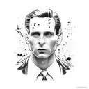 movie characters - patrick bateman american psycho, lt. aldo raine, hans landa,  tattoo design idea
