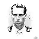 movie characters - patrick bateman american psycho, lt. aldo raine, hans landa,  tattoo design idea