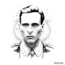 movie characters - patrick bateman american psycho, lt. aldo raine, hans landa,  tattoo design idea