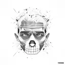 movie characters - patrick bateman american psycho, lt. aldo raine, hans landa,  tattoo design idea