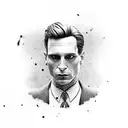 movie characters - patrick bateman american psycho, lt. aldo raine, hans landa,  tattoo design idea