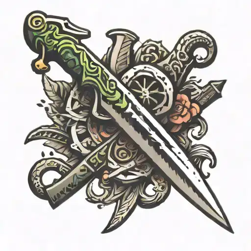 csgo knife tattoo design idea