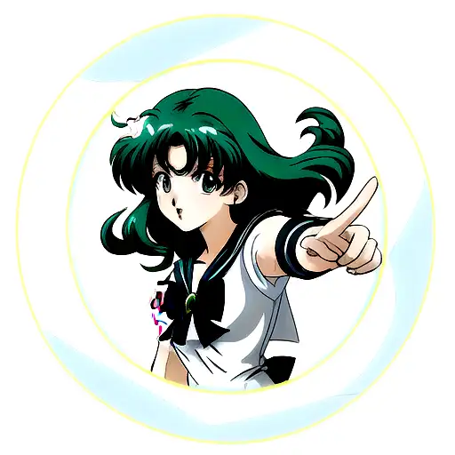 sailor neptune waves power and her hand mirror tattoo design idea
