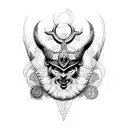 Odin com seus corvos  tattoo design idea