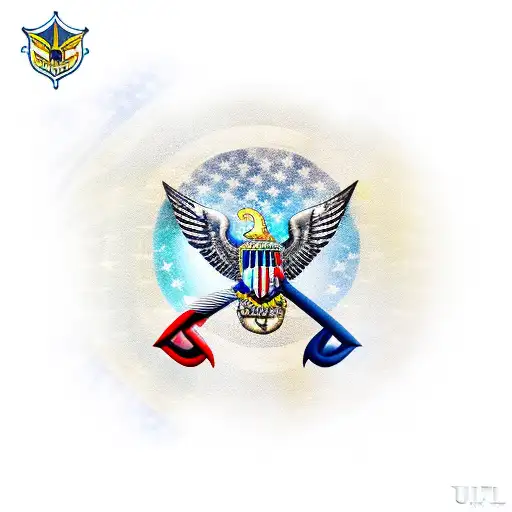 United States navy symbol eagle holding anchor tattoo design idea