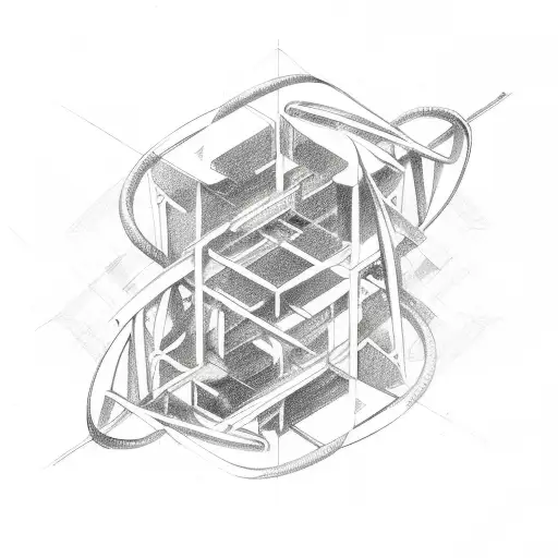 destiny with double helix DNA  tattoo design idea