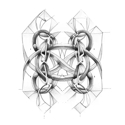destiny with double helix DNA  tattoo design idea