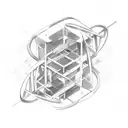 destiny with double helix DNA  tattoo design idea