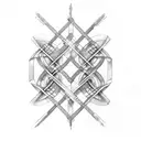 destiny with double helix DNA  tattoo design idea