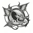 demonic symbols tattoo design idea