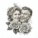 memorial tattoo mom dad tattoo design idea
