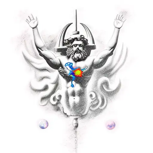 zeus mythology tattoo design idea