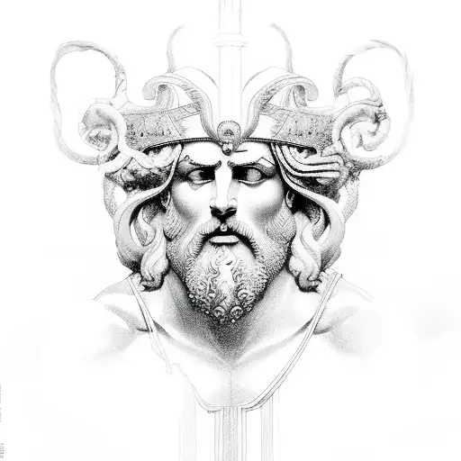 zeus mythology tattoo design idea
