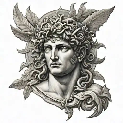 greek god apollo sun tattoo tattoo design idea