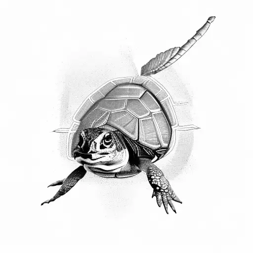 tortoise,Magpie, Bullfrog, Aspen leaf tattoo design idea
