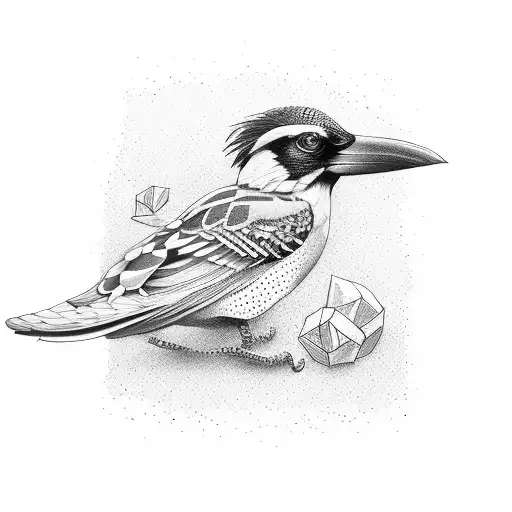 magpie  tattoo design idea