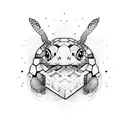 box turtle  tattoo design idea