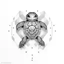 box turtle  tattoo design idea