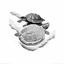 tortoise tattoo design idea
