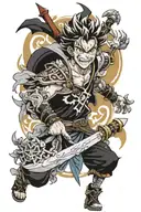 asta black clover with demon tattoo design idea