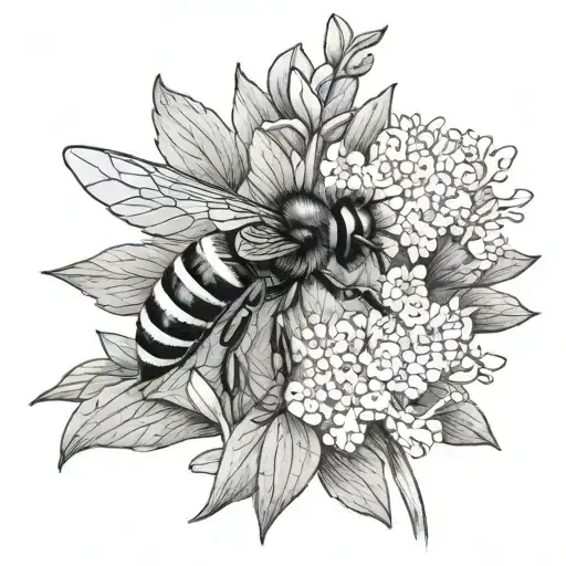 bee, cricket, bluebonnet tattoo design idea