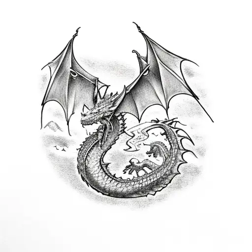 Hobbit, Smaug The Dragon, Misty Mountains Map, Hobbit, Smaug The Dragon, Misty Mountains Map, dwarvish saying love trust tattoo design idea