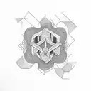 perspective tattoo design idea