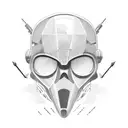 air force mask and fighter jet flying upwards tattoo design idea