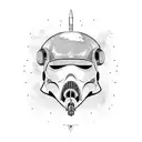 air force mask and fighter jet flying upwards tattoo design idea