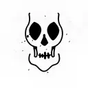 half skull half smiley face tattoo design idea