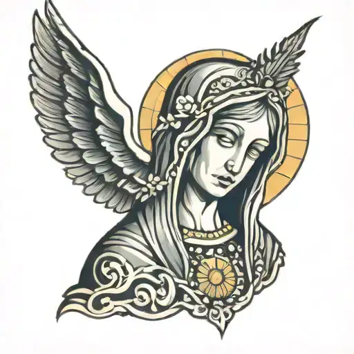Virgin Mary tattoo design idea