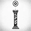 greek column tattoo design idea