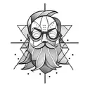 beard tattoo design idea