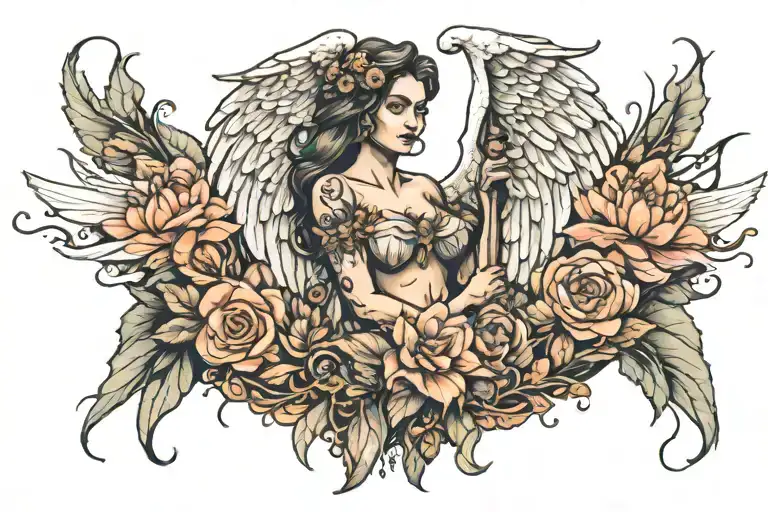 Angel Falls Venezuela filled tattoo design idea