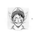 Ace One Piece character wearing a developer hat tattoo design idea