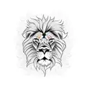Lion angry tattoo design idea