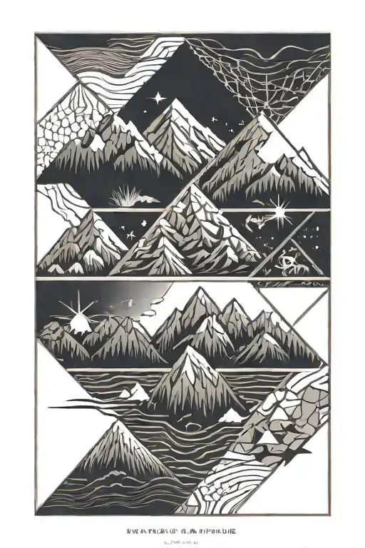 travel mountain time  tattoo design idea