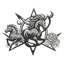 sagittarius leo aries virgo tattoo design idea