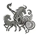 sagittarius leo aries virgo tattoo design idea