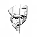 tech, mr.robot x vendetta tattoo design idea